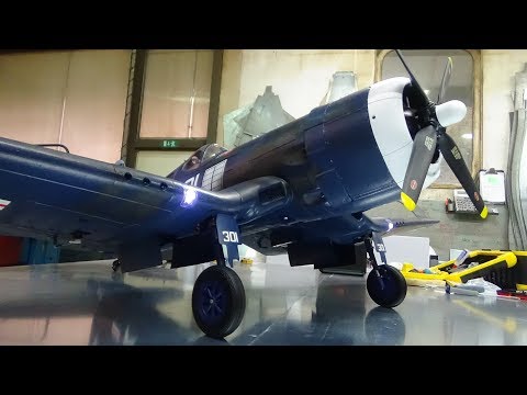 FMS F4U Corsair Giant scale Blue PNP 1700mm After assembley review