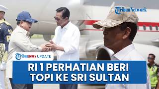 Momen Presiden Prabowo Beri Topi ke Sultan Hamengkubuwono X yang Kepanasan di Lanud Adisucipto