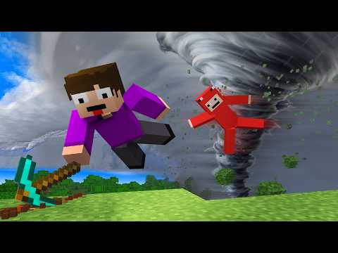 2 Idiots Survive NEW Minecraft Tornado Mod...