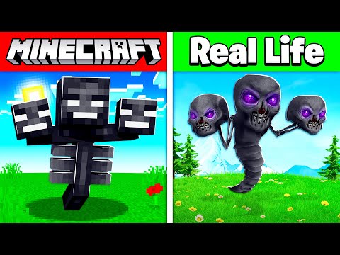 MINECRAFT MOBS IN REAL LIFE 2! (animals, items, bosses)