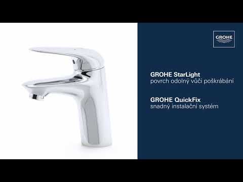 Grohe Wave - Umyvadlová baterie s výpustí Push-Open, chrom 23582001