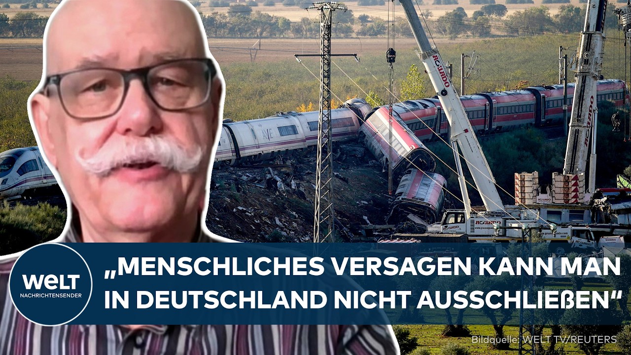 ZUGUNGLÜCK IN SPANIEN: Droht das auch in Deutschland? Pro-Bahn-Sprecher erklärt Sicherheitsrisiken