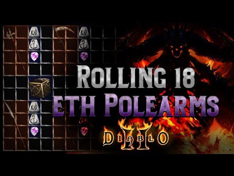 How hard is it to roll 4 open sockets to make the runeword Infinity? 18 eth polearm bases - Diablo 2