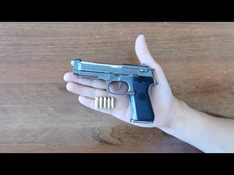 Mini Beretta M92 Gun with Bullets Unboxing 2022 - Miniature Shell Ejection Pistol in 1:2 Scale