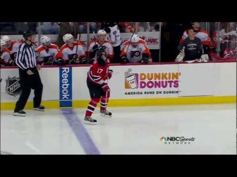 Ilya Kovalchuk using his head. Philadelphia Flyers vs NJ Devils Game 4 5/6/12 NHL Hockey