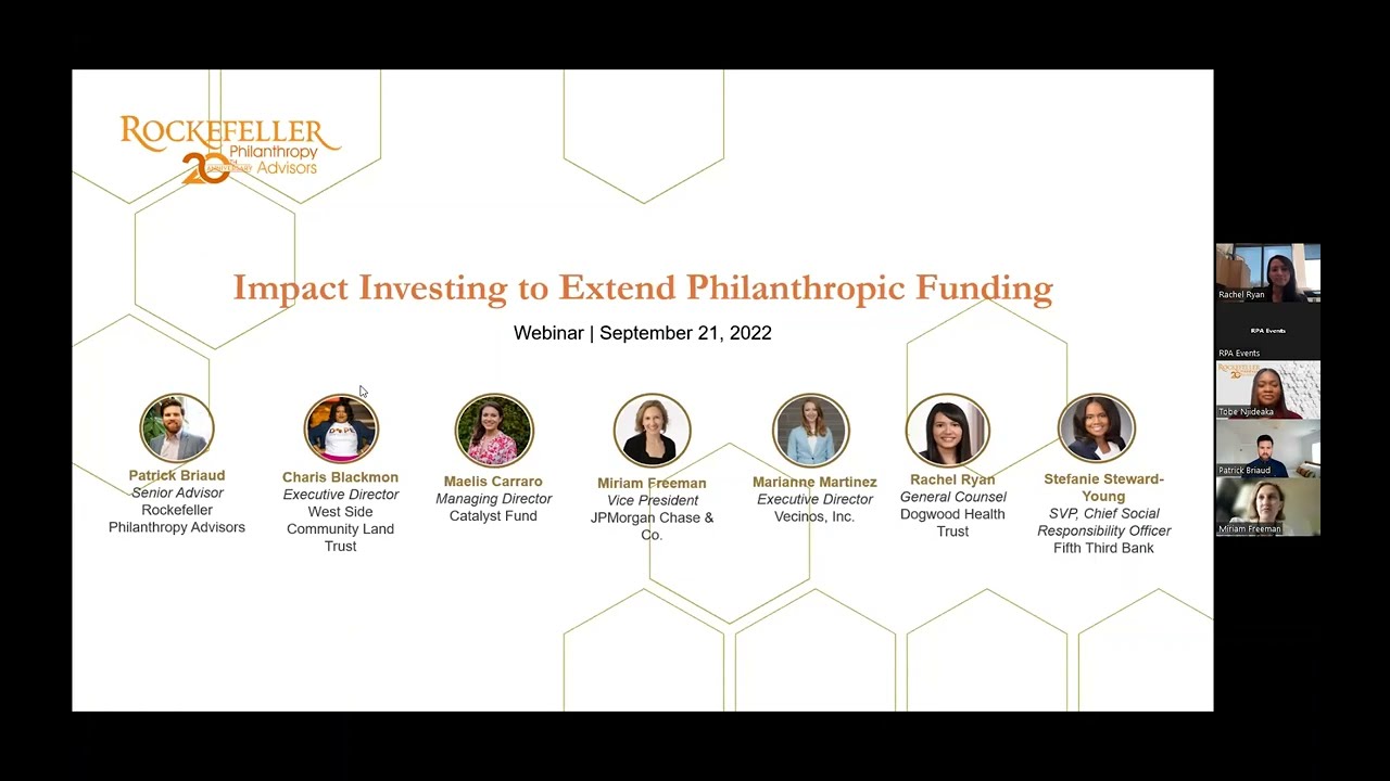 Impact Investing to Extend Philanthropy's Impact