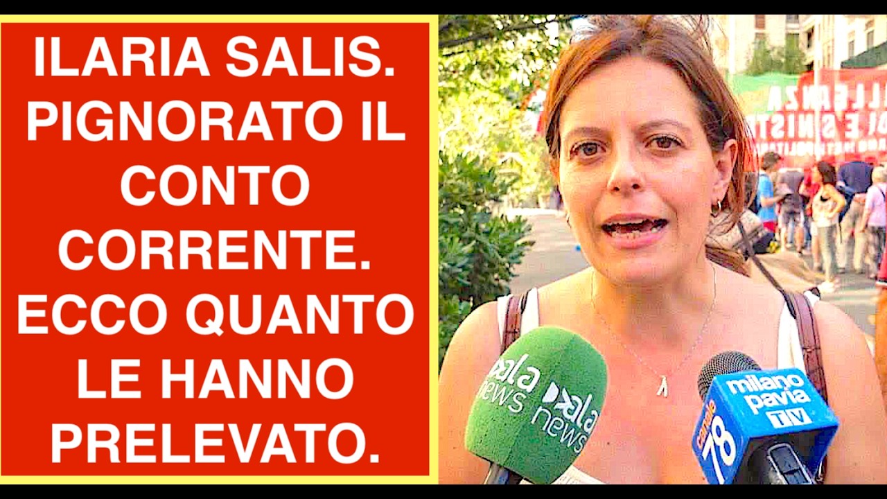 ILARIA SALIS. PIGNORATO IL CONTO CORRENTE. ECCO QUANTO LE HANNO PRELEVATO.
