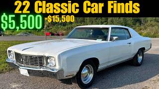Download the video "Vintage Treasures: 22 Classic Cars For Sale Under $15,500"