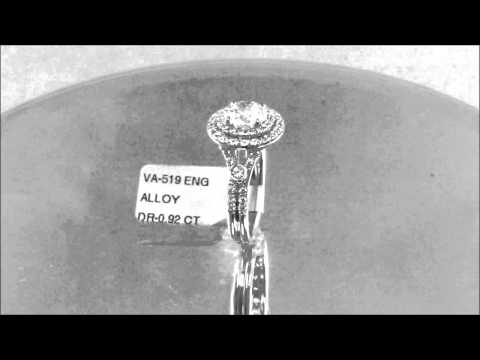 18K WHITE GOLD ROUND CUT DIAMOND ENGAGEMENT RING ART DECO DOUBLE HALO 2.12CTW - KNR INC - 533