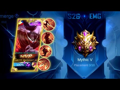 HAYABUSA LAST RANK IN LEGEND TIER! | HAYABUSA BEST BUILD IN SEASON 26 - MLBB