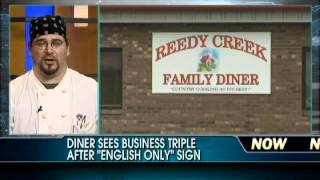 'English Only' Sign Triples Diner's Business