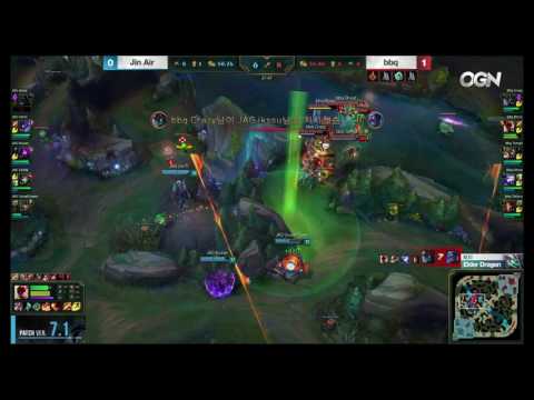 BBQ vs JAG Highlights Game 2 LCK Spring 2017 W2D2 BBQ Olivers vs Jin Air Green Wings
