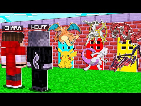 NÃO ESCOLHA A PORTA ERRADA DE POKÉMON INICIAL vs POKÉMON LENDÁRIO de PIXELMON NO MINECRAFT!!