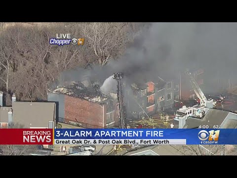 Firefighters Battle Wind-Driven 3-Alarm Apartment Fire East Fort Worth