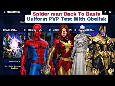Spider man Back To Basis Uniform PVP Test With Obelisk - Marvel Future Fight