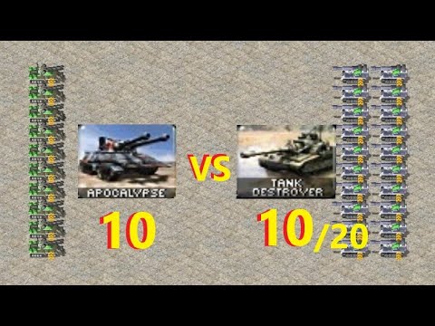 10 vs 10 Apocalypse vs Tank Destroyer - Red Alert 2