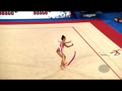 POPOVA Elizabeth (GBR) - 2019 Rhythmic Junior Worlds, Moscow (RUS) - Qualifications Ribbon