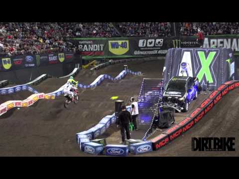 Monster Energy Arenacross 2016 - Thomas Ramette vs Matt Bayliss Head-to-Head third place battle