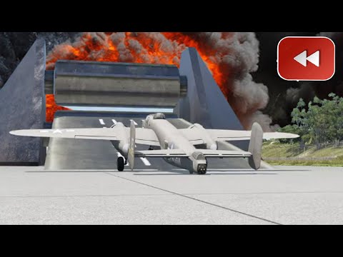 Reverse Planes vs Spinning Roller – BeamNG Drive#38