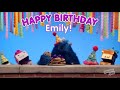 Cookie Monster Sesame Street Happy Birthday Emily American Greetings Smashup July 8 2025