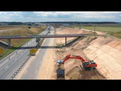 Piotrkowski24: Budowa A1Tuszyn - Piotrków Trybunalski - wideo Budimex