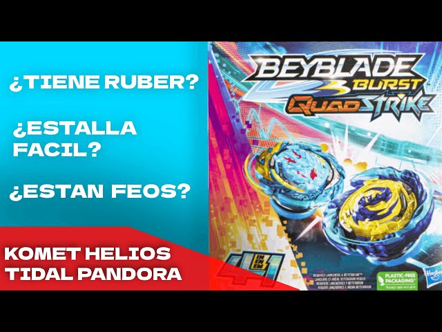 Vídeo relacionado con Beyblade Burst QuadStrike Dual Pack, Komet Helios H8 and Tidal Pandora Epic P8 - Pack de 2 peonzas competitivas