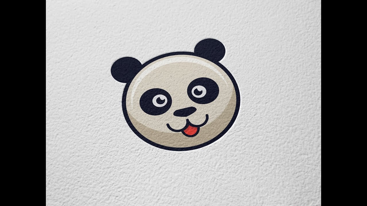 Cute Panda Icon/Badge Adobe Illustrator Tutorial