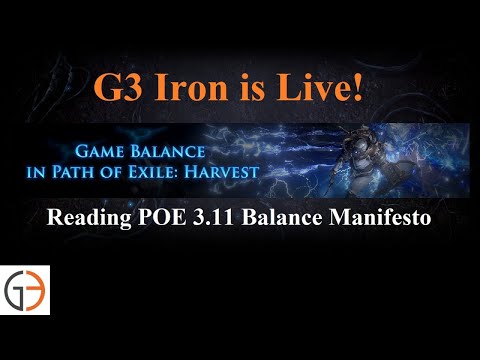 Harvest Balance Manifesto with G3 Iron LIVE!