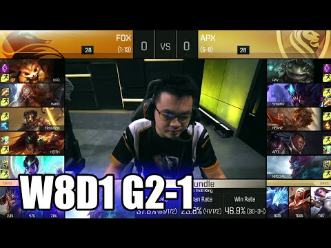 Echo Fox vs Apex Gaming | Game 1 S6 NA LCS Summer 2016 Week 8 Day 1 | FOX vs APX G1 W8D1 1080p