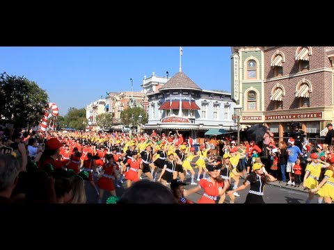 Disneyland Christmas Parade Dancers Promote Cars Land 2012 HD