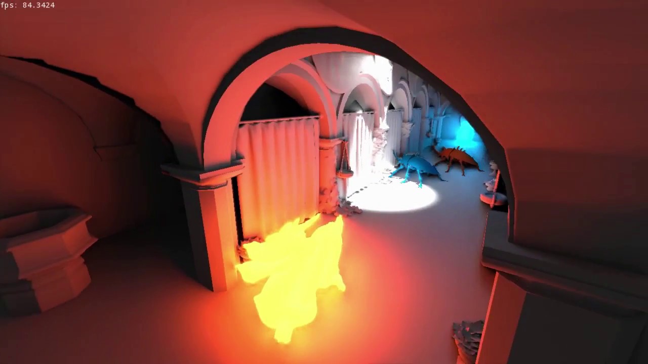 Global illumination in screenspace: 80fps, noise-free, no reprojection