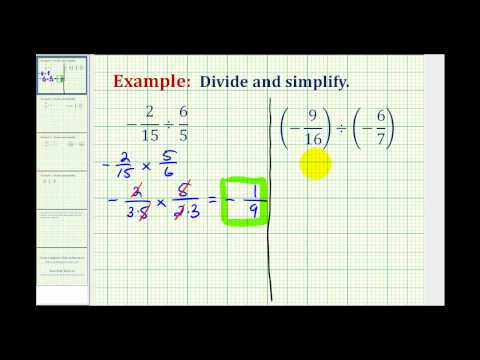 Ex 1: Dividing Signed Fractions | Math Help from Arithmetic through ...