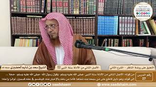 صورة 27 - التعليق على روضة الناظر (الشرح الثاني) - الأصل الثاني من الأدلة سنة النبي ﷺ - الشيخ سعد الحضيري