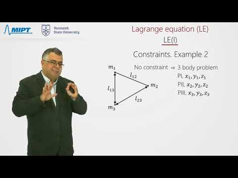 Lagrange Equation of First Kind   Constraints