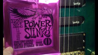 Ernie Ball Power Slinky Guitar Strings * Unbox, Install & Testing * Frayed Ends of Sanity Metallica