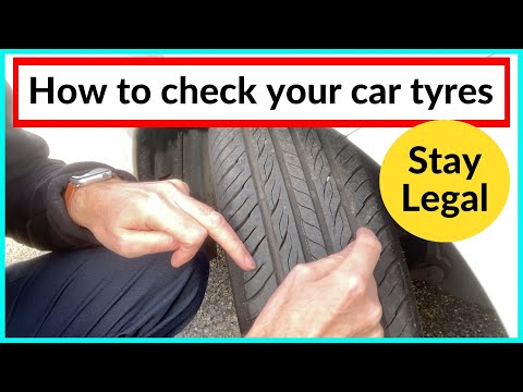 How to check your CAR TYRES for sufficient TREAD |  LEGAL REQUIREMENT