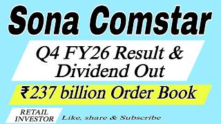 SONA COMSTAR Q4 FY26 RESULT OUT || Dividend announced for Shareholders