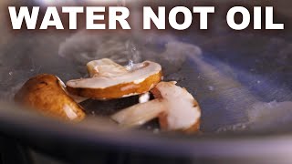 The wet method of cooking mushrooms