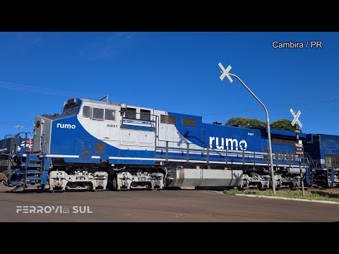 Locotrol Dash-9 com SD40 cruzando Cambira/PR 🚂📡