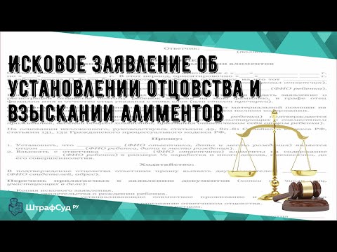 Исковое заявление об установлении отцовства и взыскании алиментов