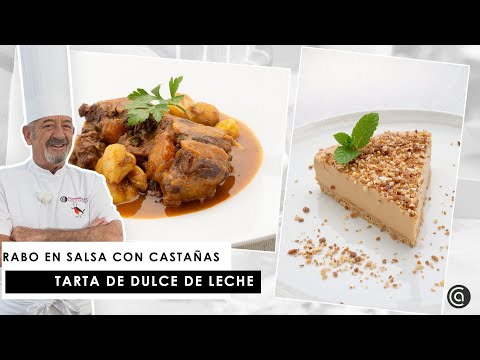 RABO en SALSA con castañas 🍲 Tarta de DULCE de LECHE 👨🏻🍳😉 con ARGUIÑANO