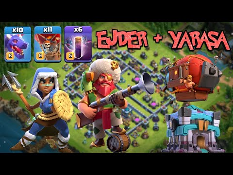 EJDER - YARASA ORDUSU İLE CANLI SALDIRILAR YAPTIK CLASH OF CLANS