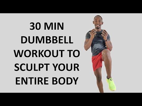 30 Minute Dumbbell Strength Training for Fat Loss Full Body Workout  250 Calories 