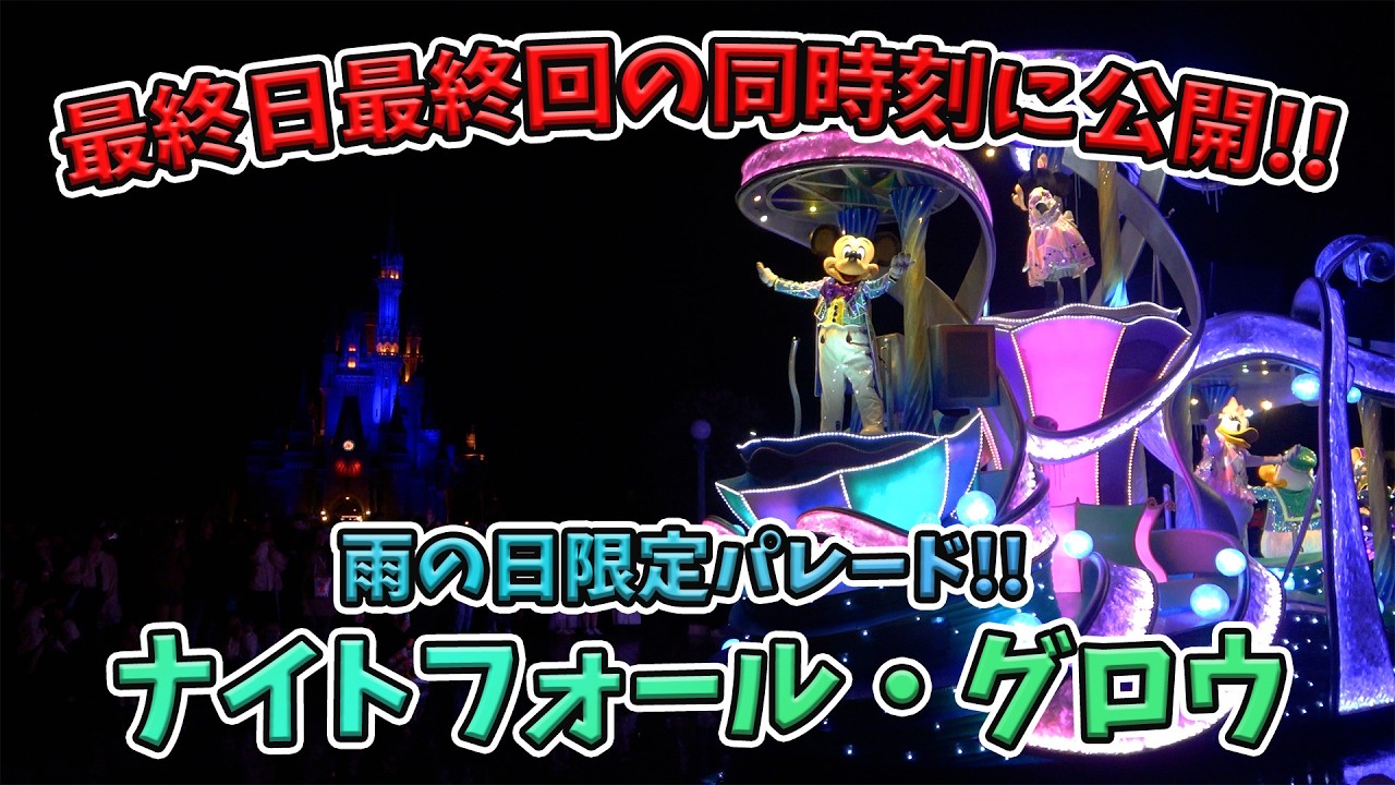 【高画質！】最後にみんなで一緒に見よう！ナイトフォール・グロウ／東京ディズニーランド