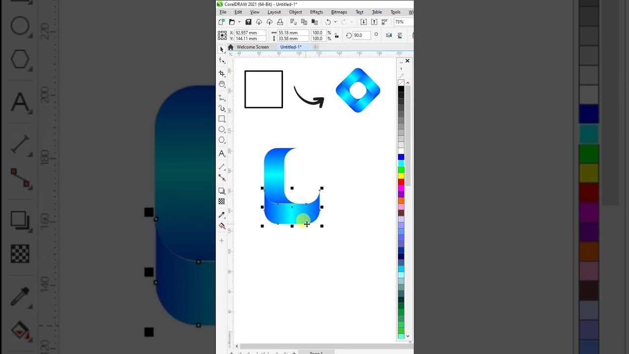 Vector Easy Logo Design | CorelDraw Logo | Logo Tutorial. #logo