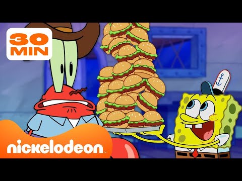 Губка Боб | Все сотрудники КРАСТИ КРАБ | "Губка Боб Квадратные Штаны" | Nickelodeon Cyrillic