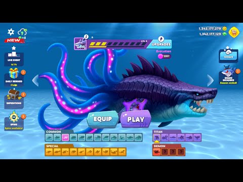 Hungry Shark - Sharkjira Topus Reveal Trailer 🐙 - New Mutant Shark in Hungry Shark Evo Gameplay