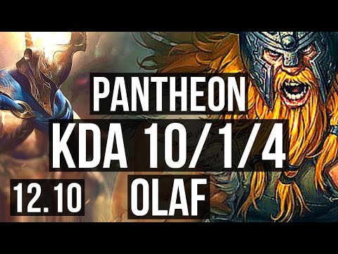 PANTHEON vs OLAF (TOP) | 2.8M mastery, 10/1/4, 7 solo kills, 1400+ games | EUW Grandmaster | 12.10