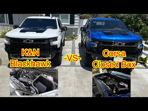 Silverado ZR2 K&N Blackhawk Intake VS Corsa Closed Box