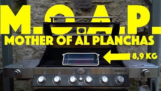 Rösle Grill Plancha aus 8,9 kg emailliertem Gusseisen mit Ablaufrinne und extra hohem Rand / Videro